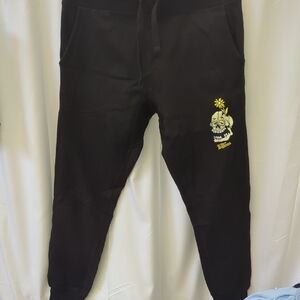 Your Highness Women's Black Joggers with Skull Design New Without Tags Size L